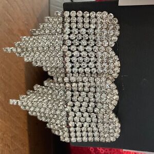 Elegant Silver Crystal Hair Clip